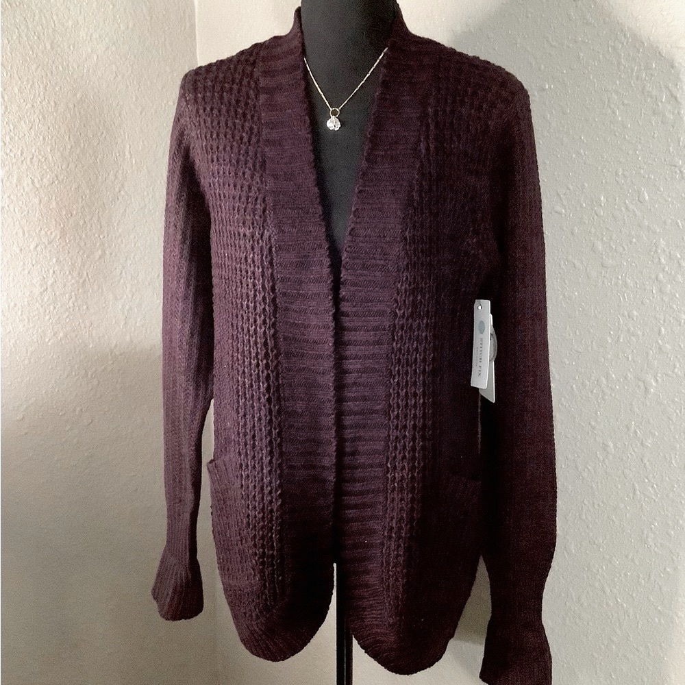 NWT RD‎ STYLE Purple Chunky Knit Cardigan